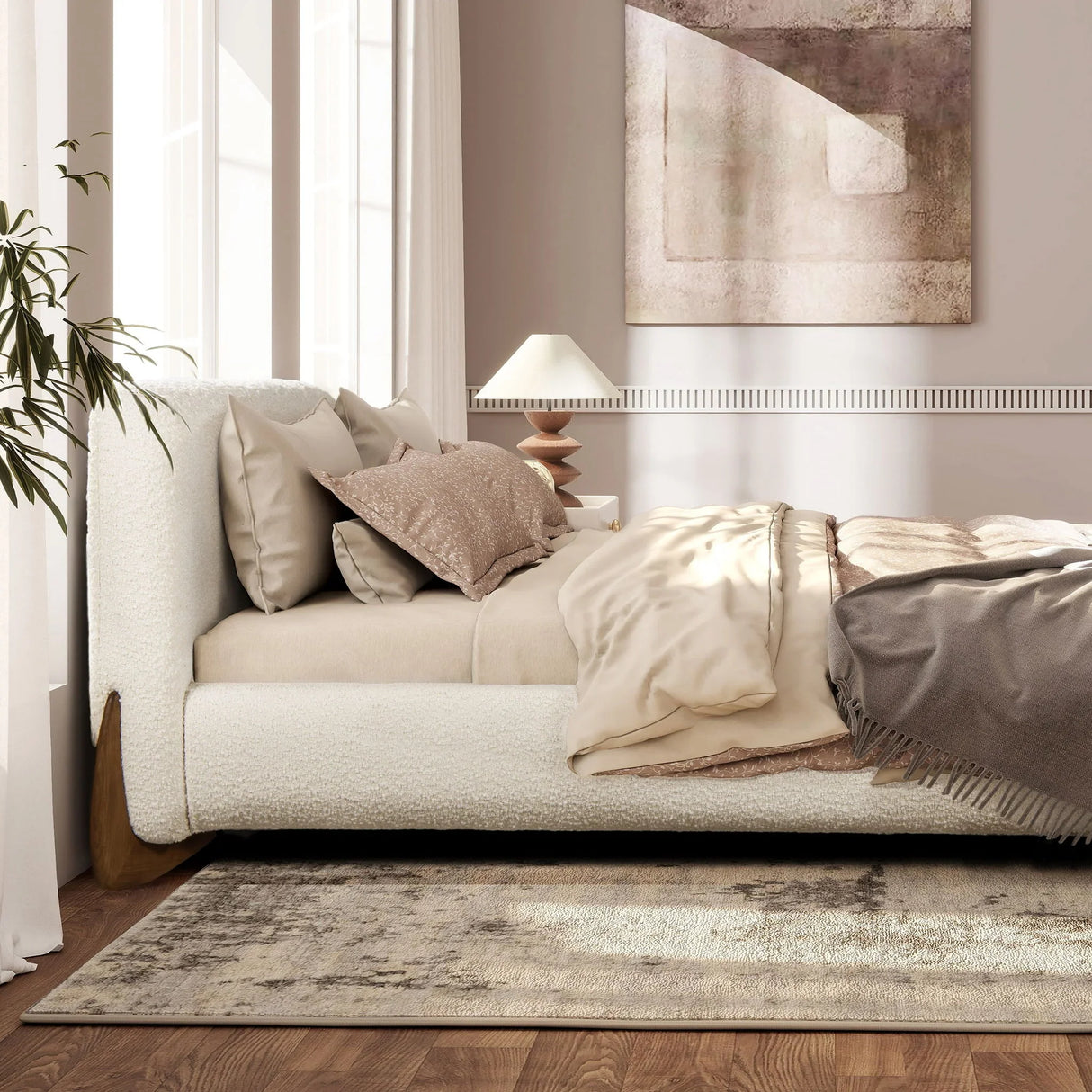 Alpine - Puffy Modern Platform Bed - Furniture Home Direct