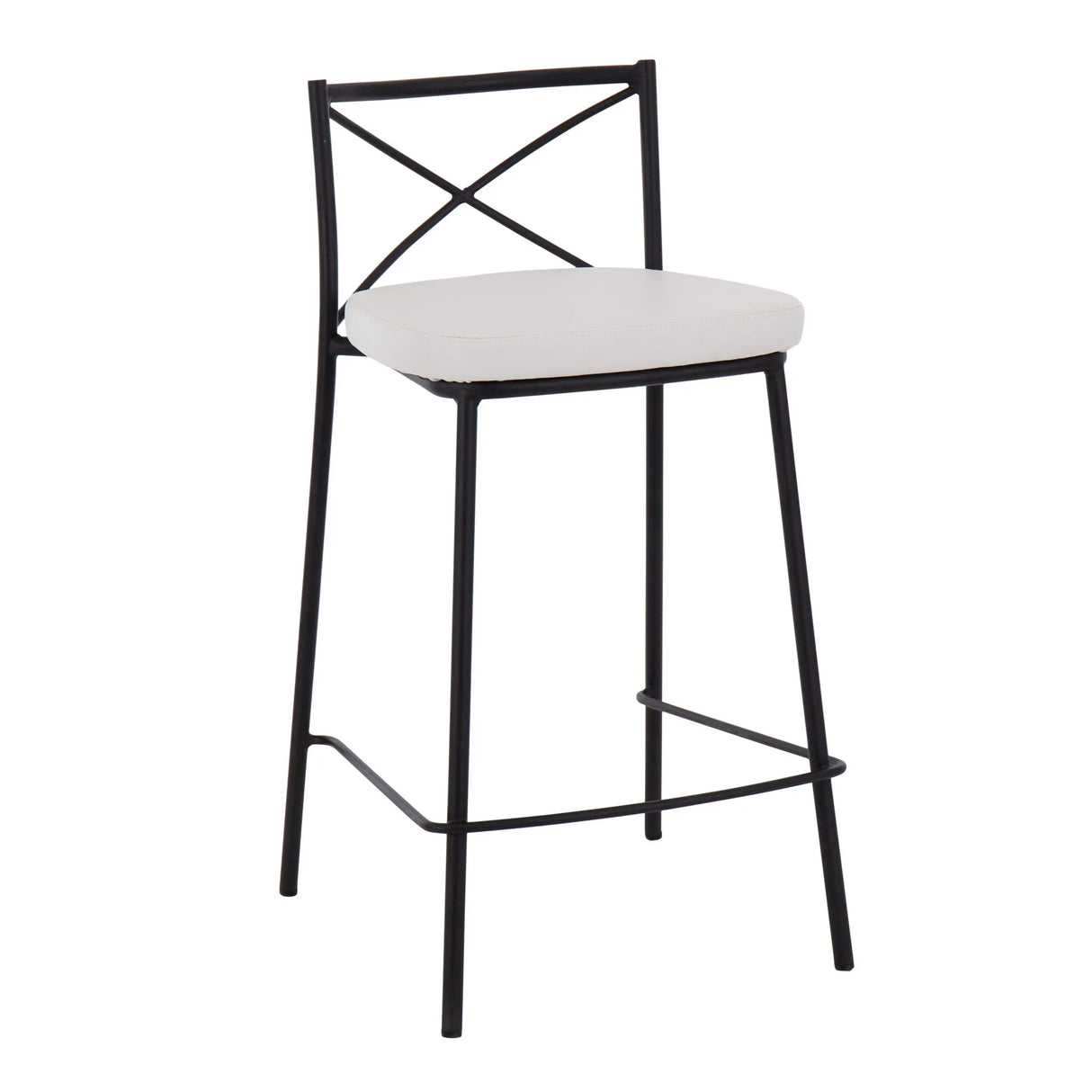 Modern Charlotte - Contemporary Fixed Height Counter Stool (Set of 2) - Furniture Home Direct