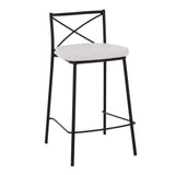 Modern Charlotte - Contemporary Fixed Height Counter Stool (Set of 2) - Furniture Home Direct