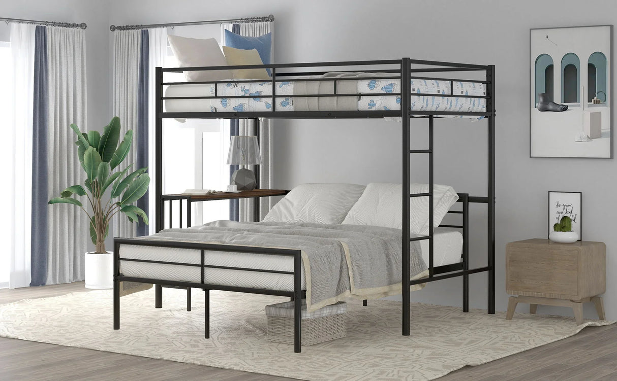 Bunk Bed With Desk, Ladder And Quality Slats For Bedroom - Furniture Home Direct