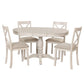 Modern Dining Table Set For 4, Round Table And 4 Kitchen Room Chairs, 5 Piece Kitchen Table Set For Dining Room, Dinette, Breakfast Nook - Furniture Home Direct