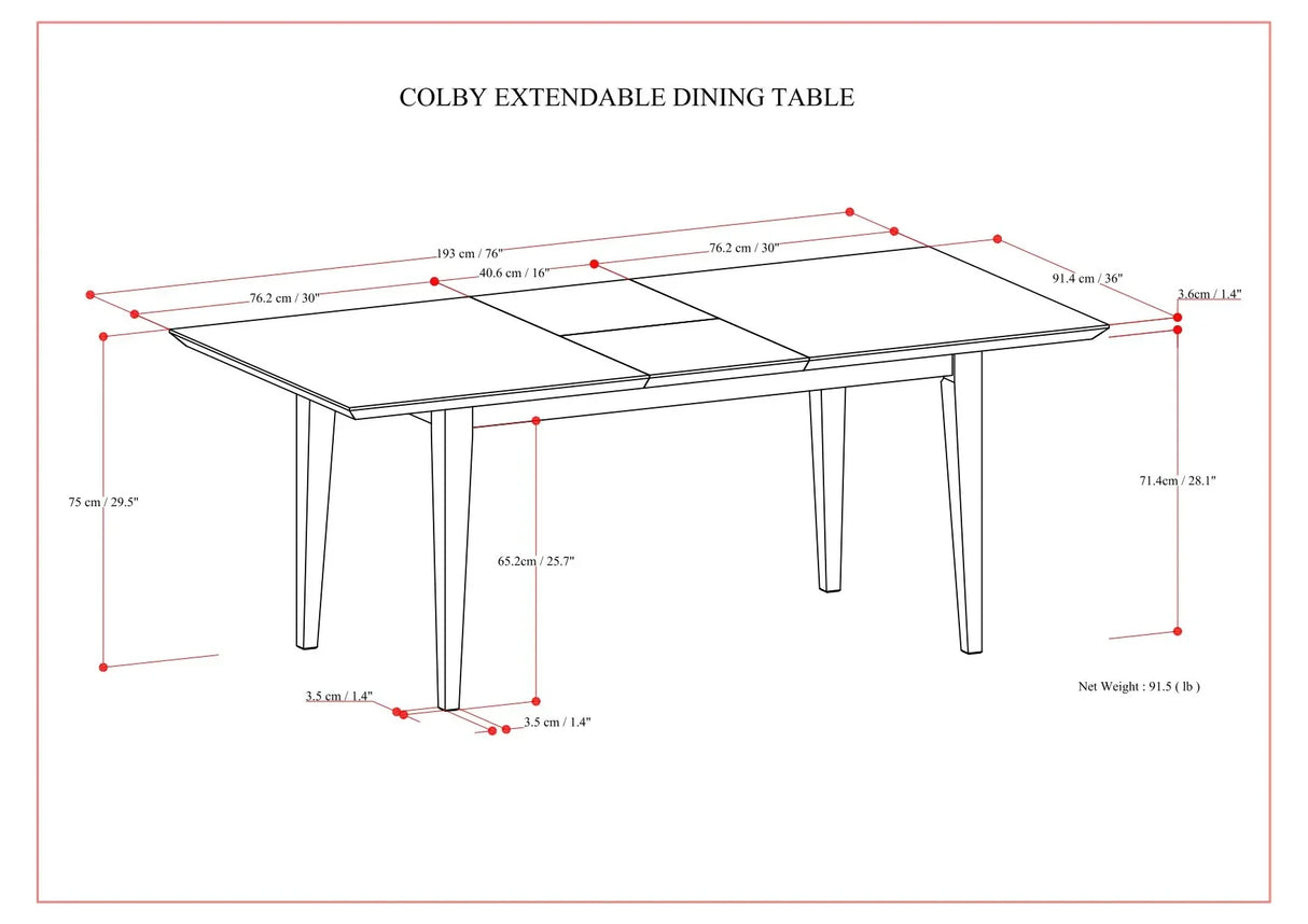 Colby - Dining Table, Contemporary - Furniture Home Direct