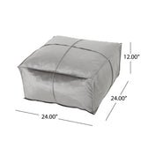 Nati - Square Pouf Ottoman And Floor Cushion - Smoke - Furniture Home Direct