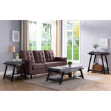 Home End Table With Drawer, Side Table With Storage Shelf - Distressed Gray / Black - Furniture Home Direct