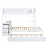 Bunk Bed With Twin Size Trundle, Storage And Desk - Furniture Home Direct