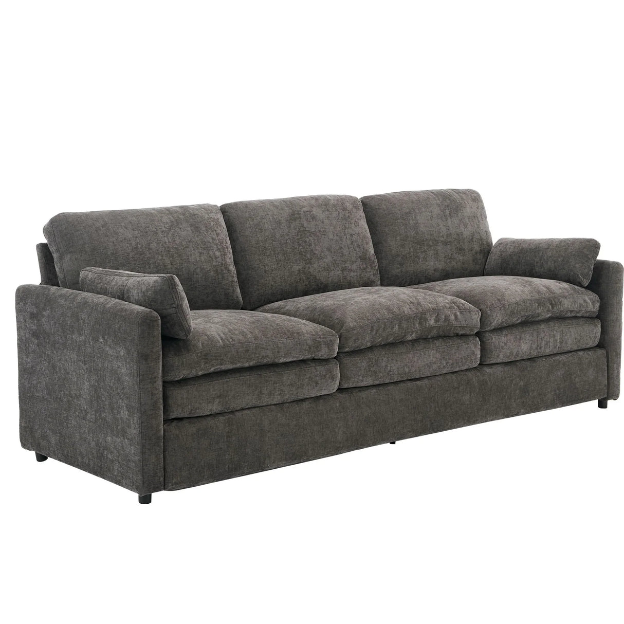 Cozy Upholstered 3 Seater Sofa Plush Cushion For Living Room - Furniture Home Direct