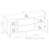 Scandi - Sideboard With Beveled Drawers - Furniture Home Direct