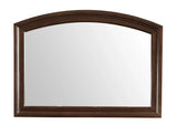 Bedroom Mirror Arched Wood Frame Classic Cappuccino - Furniture Home Direct