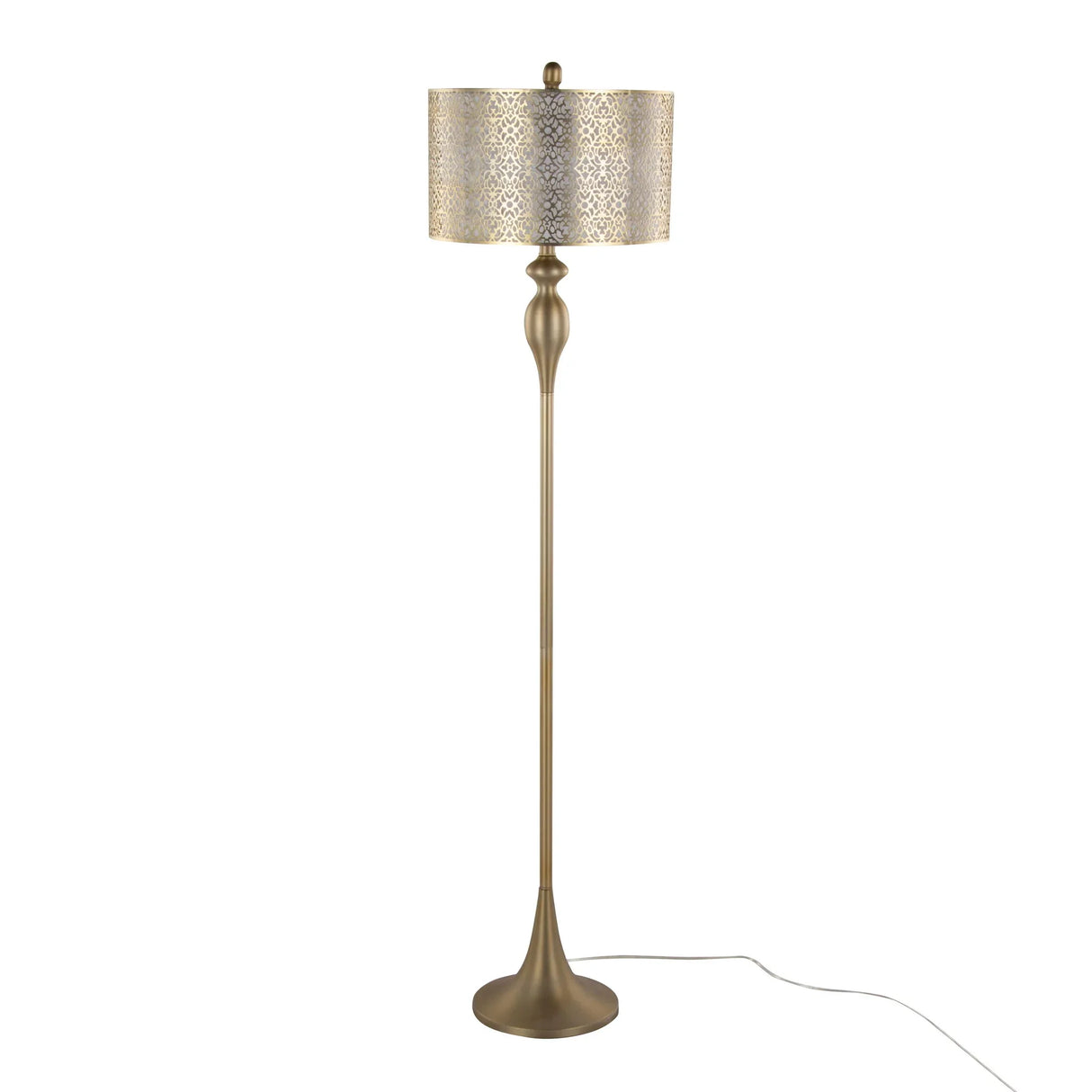 Ashland - Contemporary Floor Lamp Laser Cut - Furniture Home Direct