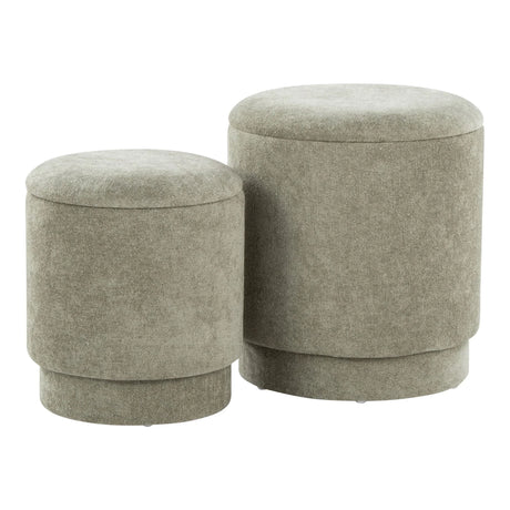 Marla - Upholste Contemporary Ottoman Set - Furniture Home Direct