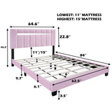 Queen Size Adjustable Upholstered Bed Frame Dark Velvet Collection Comfort And Simplicity - Furniture Home Direct