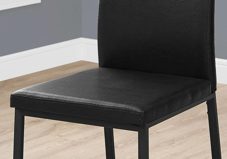 Dining Chair Side Upholstered, For Dining Room (Set of 2) - Black - Furniture Home Direct