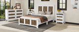 Bedroom Set Full Size Bed Dresser Nightstands Wood White - Furniture Home Direct