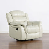 Rover - Swivel Glider Push Back Manual Recliner Arm Chair - Parchment Cream Off-White - Furniture Home Direct