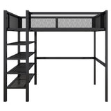 Loft Bed With 4 Tier Shelves And Storage - Furniture Home Direct