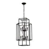 8 Light Lantern Chandelier Lighting, Entryway Chandeliers For High Ceilings, Chandeliers For Dining Room, Foyer, Entry, Staircase, Hallway, Height Adjustable (E12 Bulbs Not Included) - Furniture Home Direct