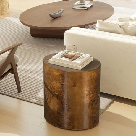 Nebula - Accent Oval Pillar Side Table - Furniture Home Direct