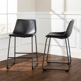 Industrial Counter Stools (Set of 2) - Furniture Home Direct