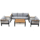 4 Pieces Outdoor Sectional Sofa Set 5 Person Patio Seating Group Outdoor Conversation Set With Cushions And A Coffee Table For Patios - Furniture Home Direct