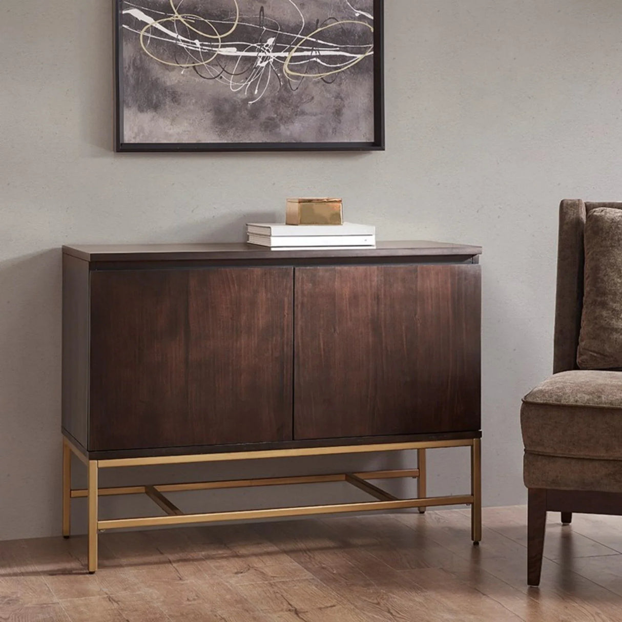 Accent Cabinet With Storage - Morocco / Gold - Furniture Home Direct