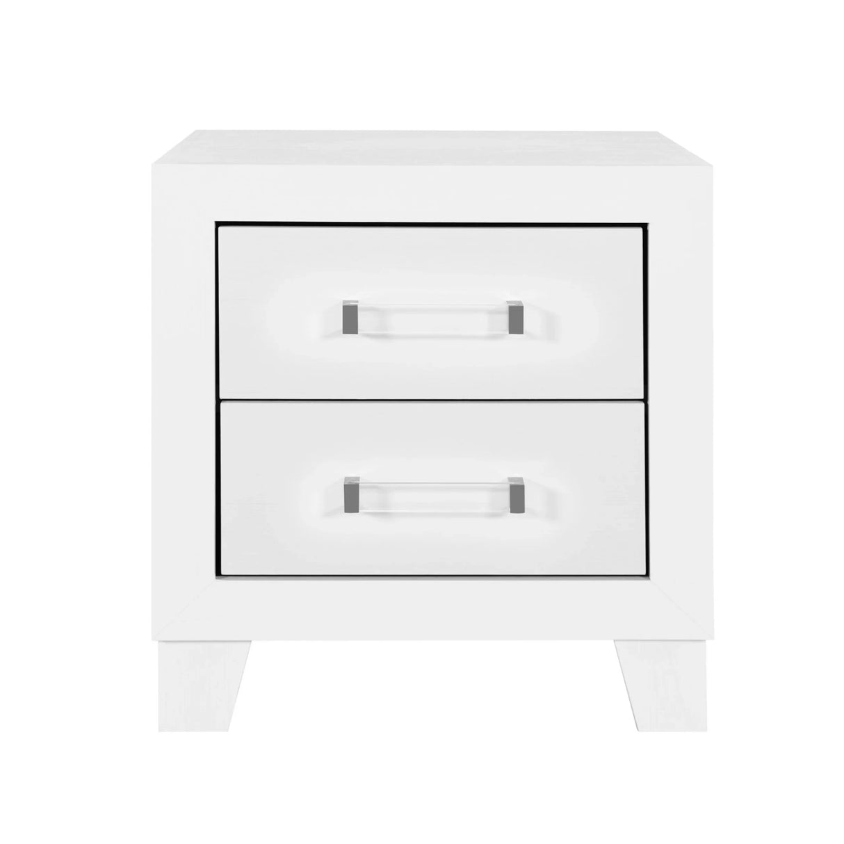 King Bed Set Contemporary Wood Dresser Nightstand White - Furniture Home Direct