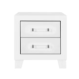 King Bed Set Contemporary Wood Dresser Nightstand White - Furniture Home Direct