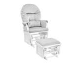 Madison - Glider & Ottoman - White Base - Furniture Home Direct