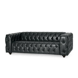 Modern PU Leather Sofa - Black - Furniture Home Direct