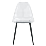 Dining Chairs Acrylic Modern Set 4 Pack Slim Clear - Furniture Home Direct