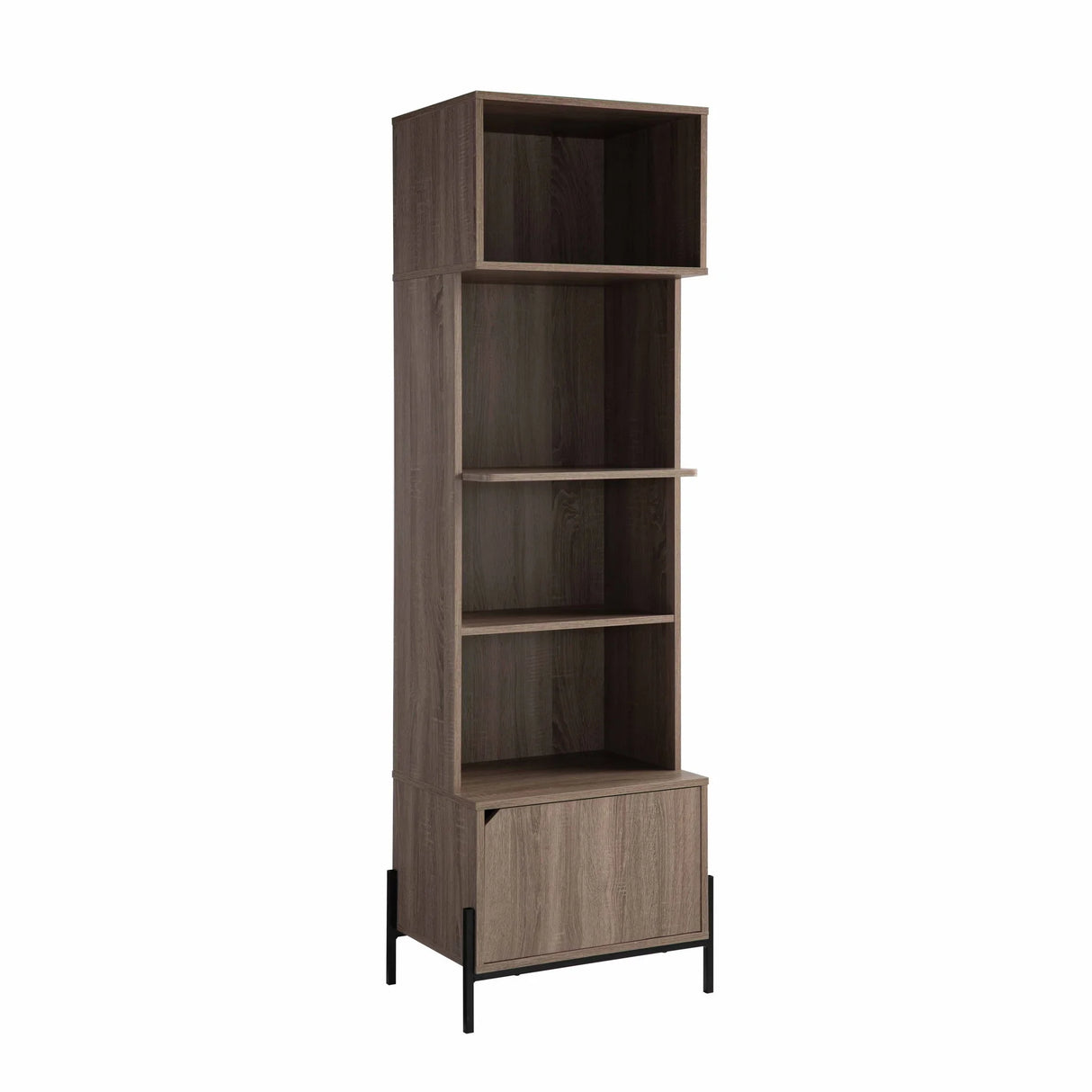 Bakers Rack, Kitchen Display Storage Cabinet - Dark Taupe - Furniture Home Direct