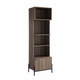 Bakers Rack, Kitchen Display Storage Cabinet - Dark Taupe - Furniture Home Direct