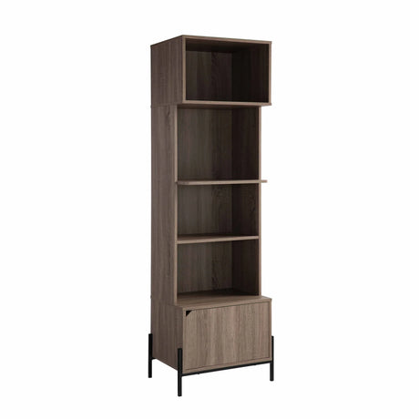Bakers Rack, Kitchen Display Storage Cabinet - Dark Taupe - Furniture Home Direct