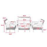 4 PC Outdoor Patio Set - Blue - Furniture Home Direct