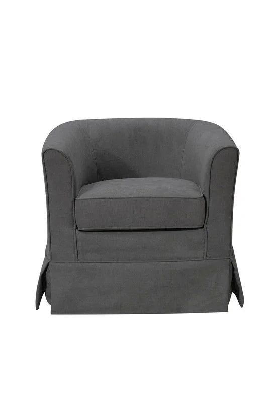 Tucker - Woven Fabric Swivel Barrel Chair - Furniture Home Direct