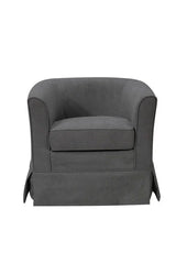 Tucker - Woven Fabric Swivel Barrel Chair - Furniture Home Direct