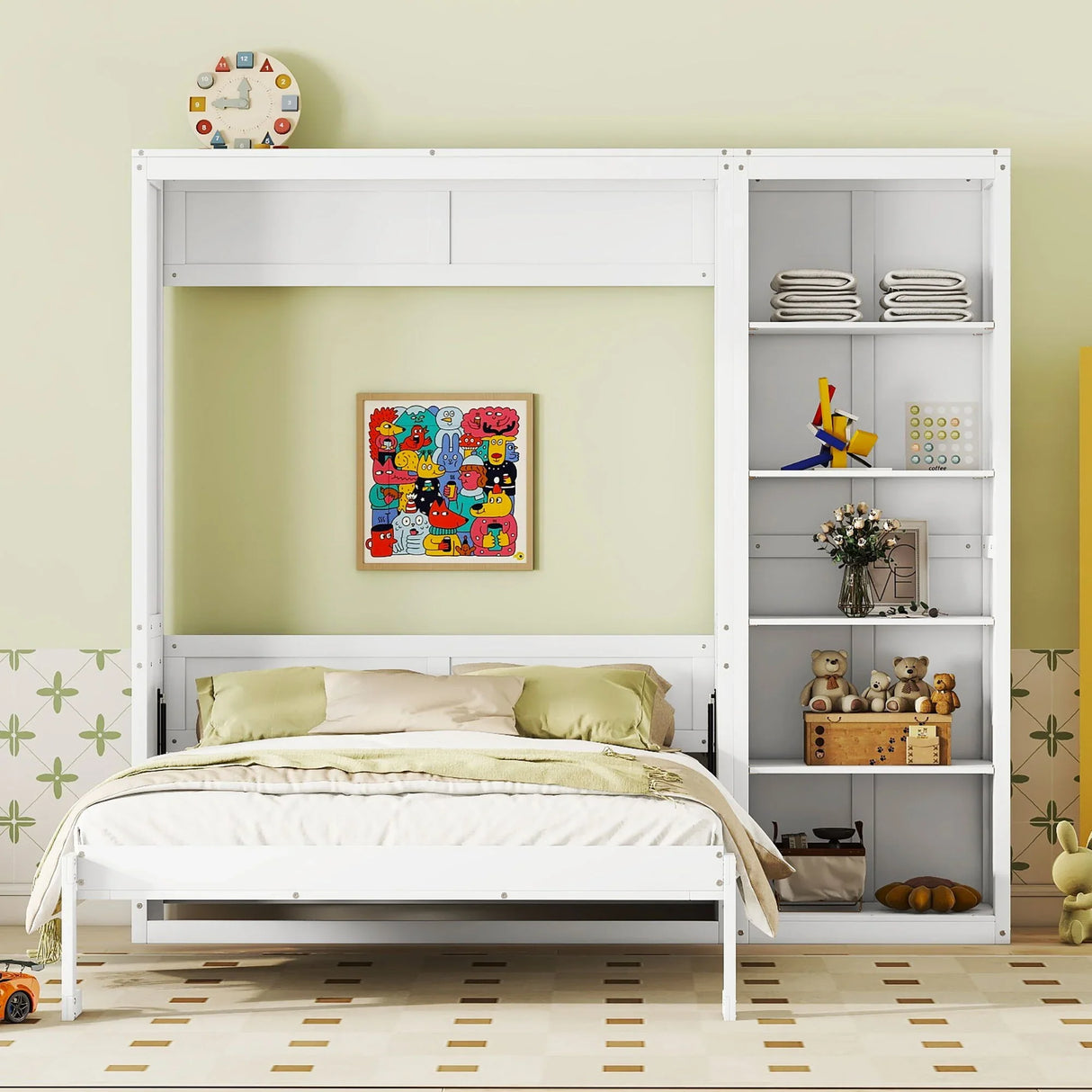 Murphy Wall Bed With Shelves - Furniture Home Direct