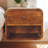 Curve Upper Slot Floating Nightstand - Furniture Home Direct