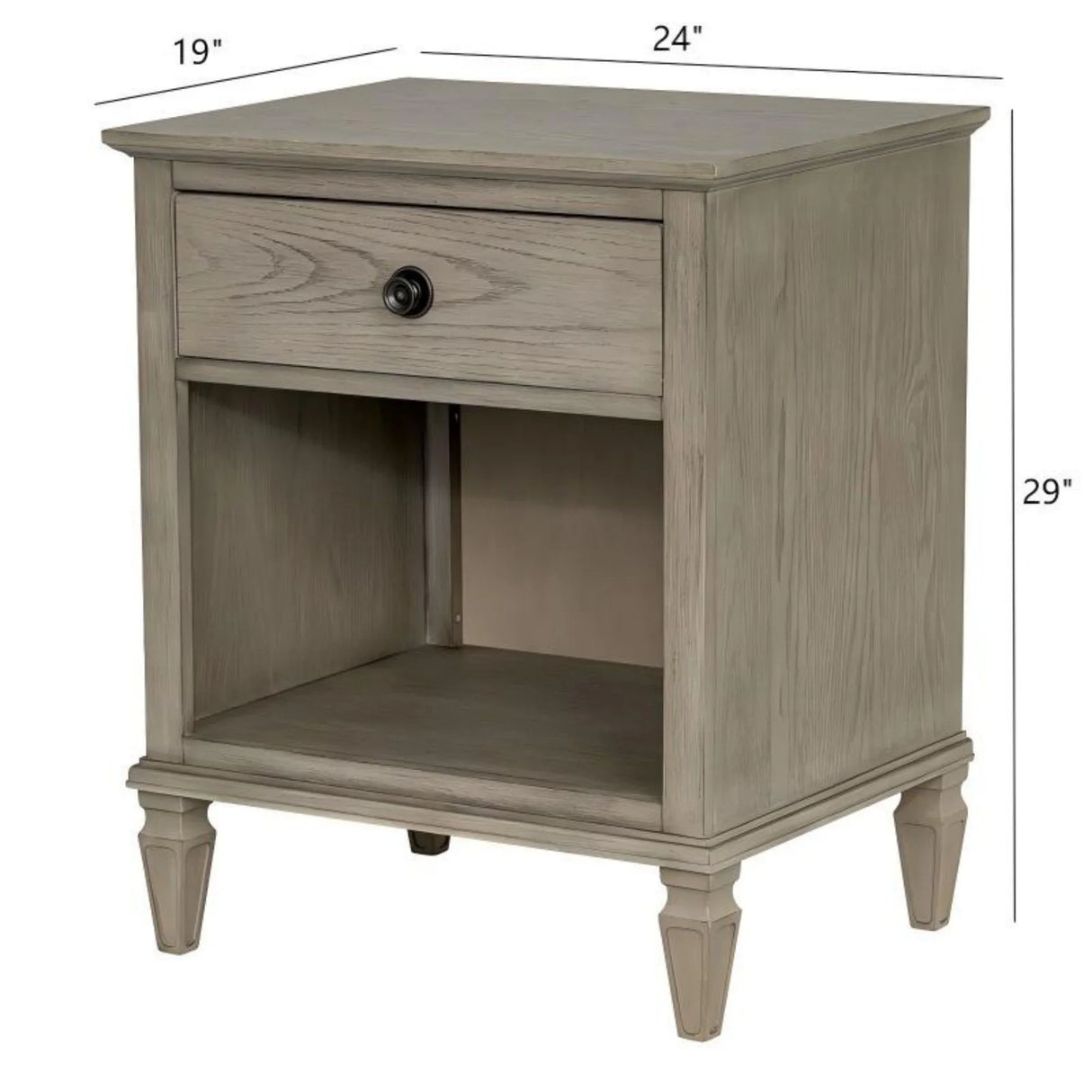 Victoria - Nightstand With Open Storage - Furniture Home Direct