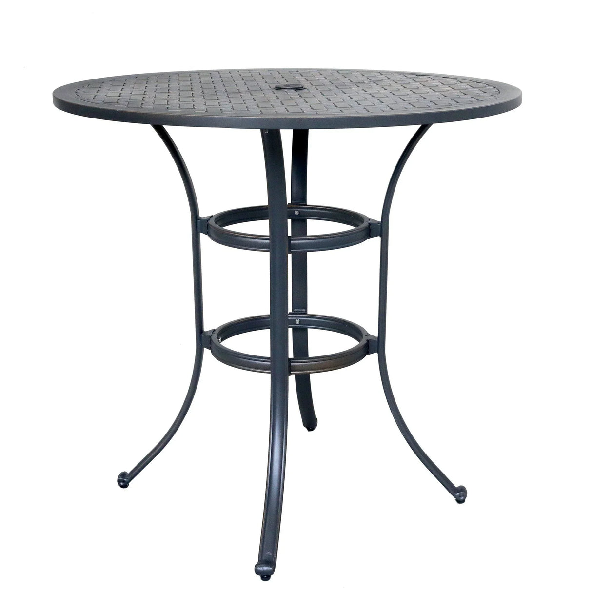 Round 41.97" Long Bar Height Dining Set With Cushions - Furniture Home Direct