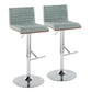 Mason - Contemporary Adjustable Barstool & Swivel With Straight T Footrest (Set of 2) - Furniture Home Direct