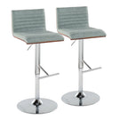 Mason - Contemporary Adjustable Barstool & Swivel With Straight T Footrest (Set of 2) - Furniture Home Direct
