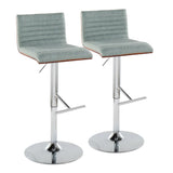 Mason - Contemporary Adjustable Barstool & Swivel With Straight T Footrest (Set of 2) - Furniture Home Direct
