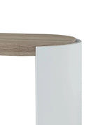 Zoma - High Gloss Console Table - Oak / White - Furniture Home Direct