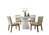 Jasper - Wide Contemporary Round Dining Table Set - Furniture Home Direct