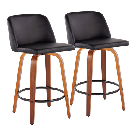 Toriano - Mid Century Modern, Counter Stool (Set of 2) - Furniture Home Direct
