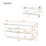 Multi Functional Lift Top Coffee Table With 2 Drawers - Furniture Home Direct