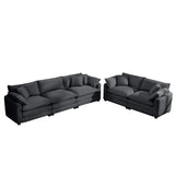 Sofa and Loveseat Set - Gray - Furniture Home Direct