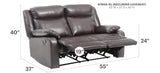 Stylish Reclining Loveseat For Two - Furniture Home Direct