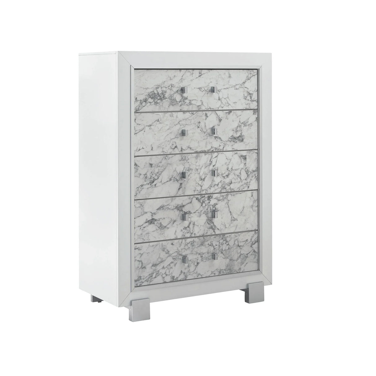 Skye - Marble Chest - White - Furniture Home Direct