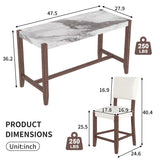 5 Piece Counter Height Dining Set With 4 Upholstered Chairs - Furniture Home Direct